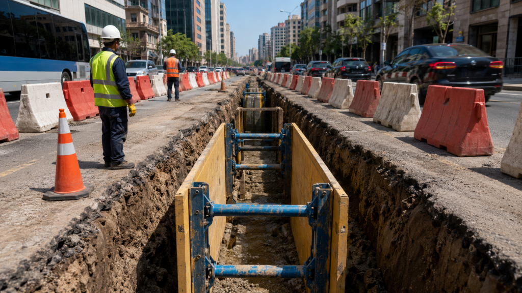 Yoğun Trafikli Bölgelerde Kutu İksa ile Güvenli Kazı Planlaması